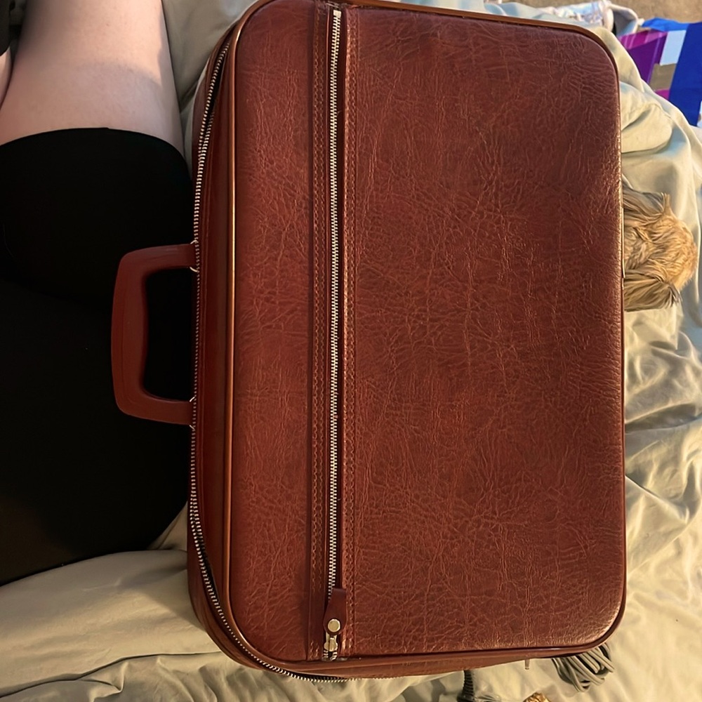 Vintage Peter’s Bag Corp leather suitcase.